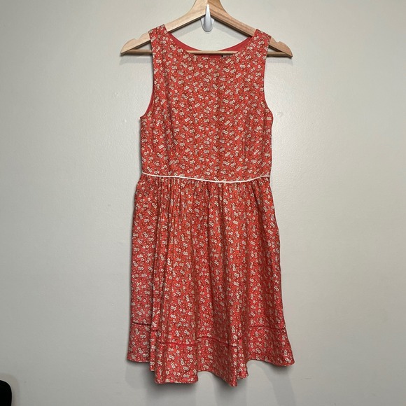 Juicy Couture Dresses & Skirts - Juicy Couture Y2K Silk Dress Fit & Flare 4 Coral Ditsy Floral